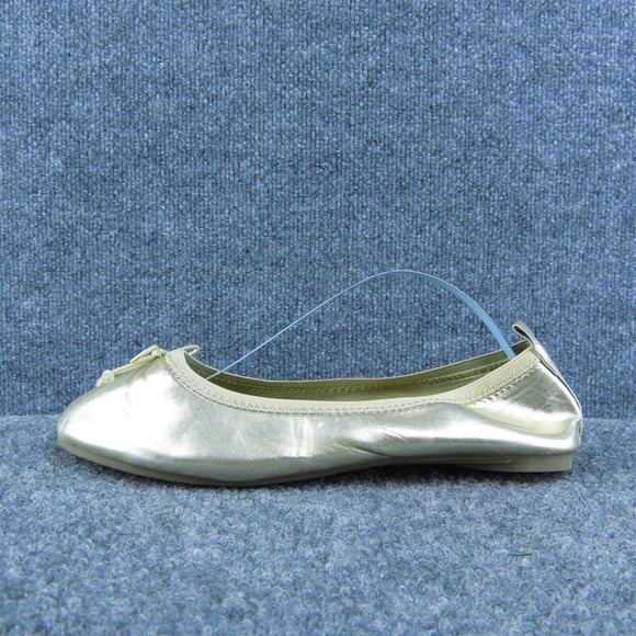 Kenneth Cole Reaction Youth Girls Ballet Shoes Silver Synthetic Slip On Size 4.5 - Picture 1 of 9